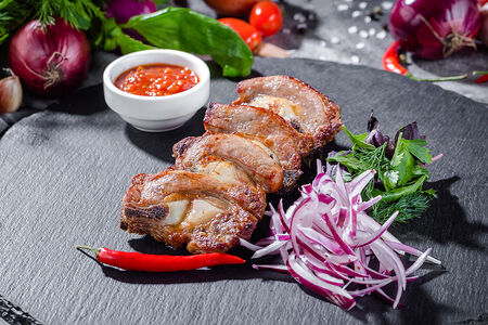 Шашлык из телячьей грудинки