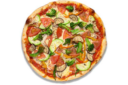 Пицца овощная на толстом тесте