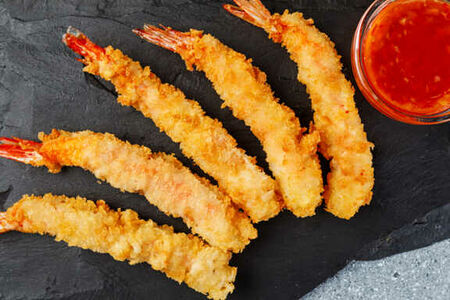 Креветки с хвостом в панировке