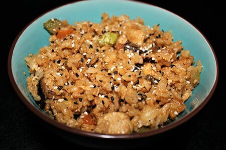 Тяхан с курицей