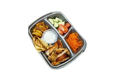 Шаурма на тарелке