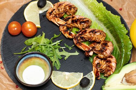 Лангустины на гриле