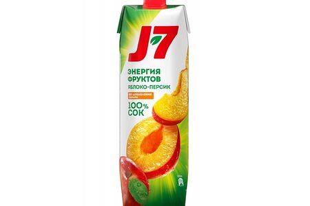 Сок J7 Яблоко-Персик 0,97л