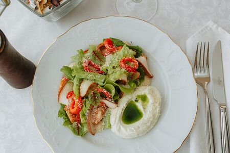 Крошево с подкопчённым цыплёнком