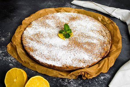Пирог лимонный из песочного теста