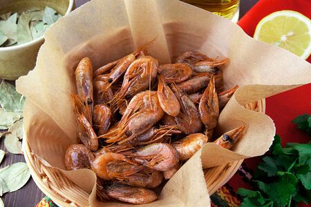 Креветки жареные