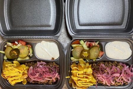 Шаверма на тарелке