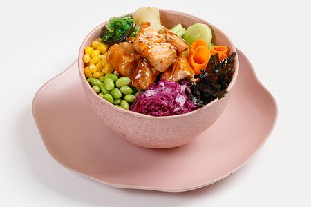 Азиатский боул с лососем терияки