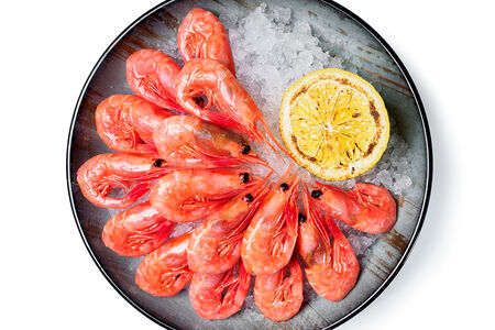 Креветки на льду