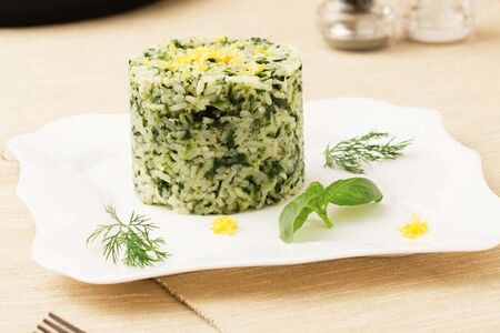 Рис со шпинатом