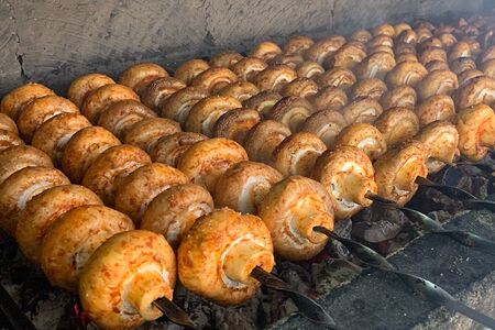 Шампиньоны гриль