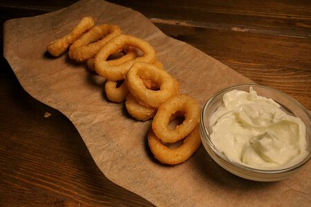 Кольца кальмара в кляре