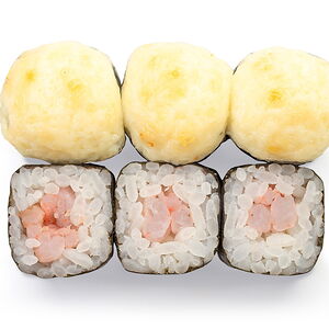 Запеченный мини-ролл с креветкой