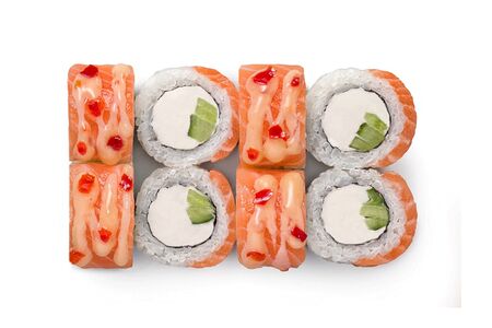 Филадельфия с медово-цитрусовым соусом