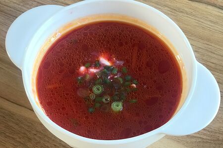 Борщ из свежей капусты и курицы