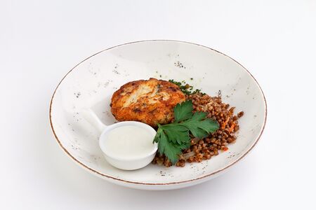 Котлета по-албански с гречкой