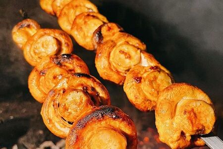 Шампиньоны на гриле