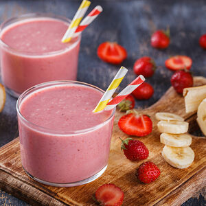 Клубнично-банановый смузи