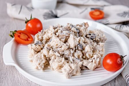 Ризотто с курицей и грибами