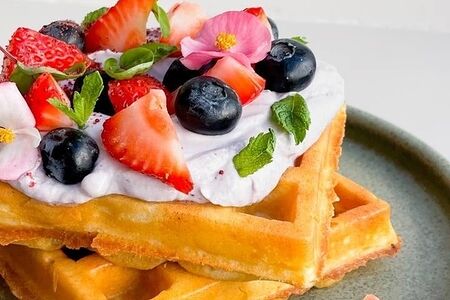 Венские вафли с нежным муссом из маскарпоне