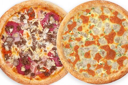 2 пиццы Катюша и Сочная курочка