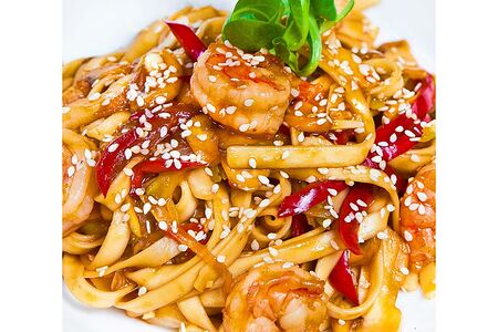 Лапша вок c морепродуктами