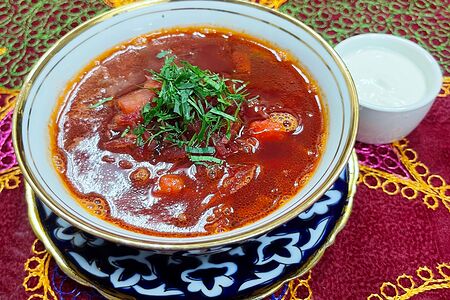 Сытный борщ