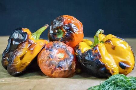 Болгарский перец на углях