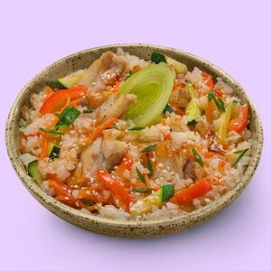 Тяхан с цыпленком