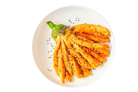 Баклажан в панировке с соусом тар-тар