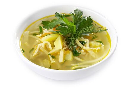 Куриный суп с домашней лапшой