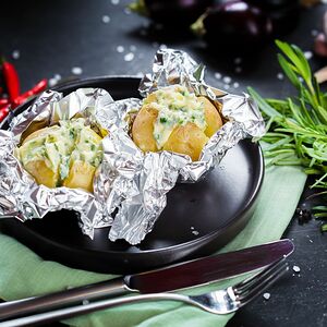 Запечённый Картофель с Чесночным соусом