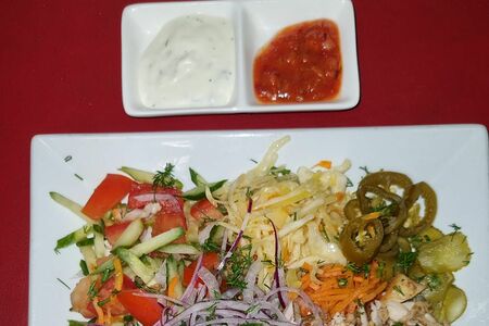 Шаверма на тарелке