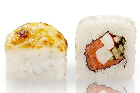 Ролл Лава с лососем запеченный