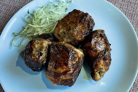 Шашлык из говяжьей печени