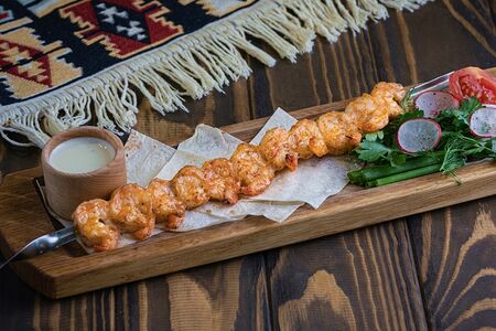 Креветки на гриле