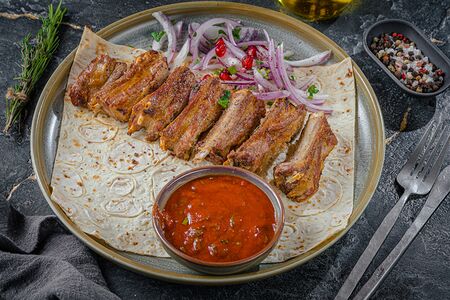 Шашлык из бараньих ребер