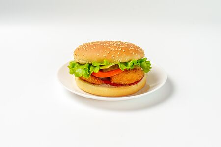 Бургер с креветками