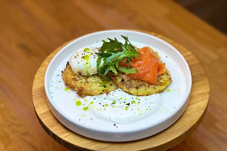 Драники с форелью