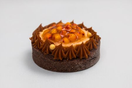 Тарталетка Чизкейк карамельный с облепихой