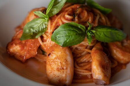 Спагетти с морепродуктами