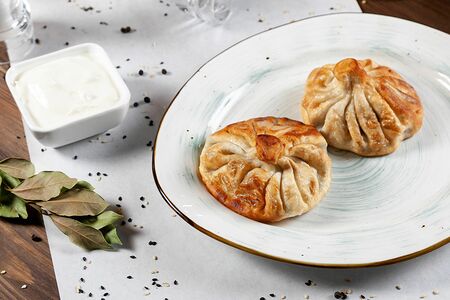 Хинкали с говядиной жареные