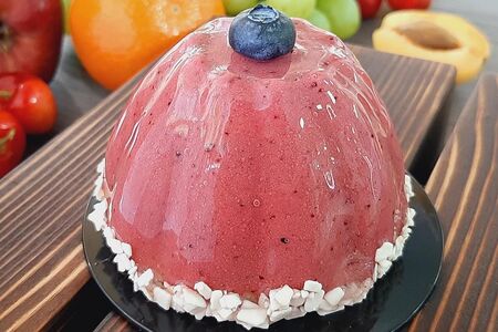 Пирожное муссовое Сливочное с черникой