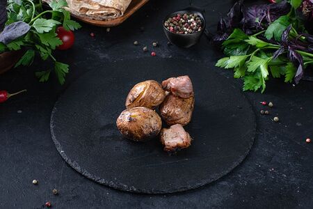 Картошка с кусочками мяса