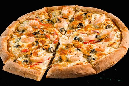 Пицца с морепродуктами