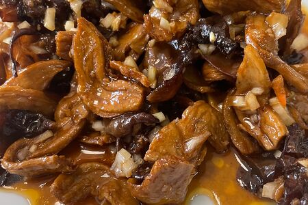 Древесный гриб с мясом соевых бабов