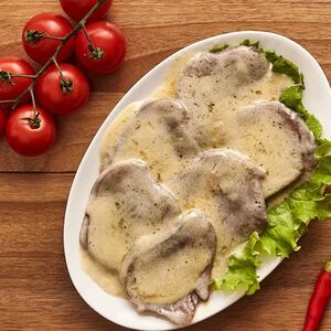 Язык в сметано-горчичном соусе