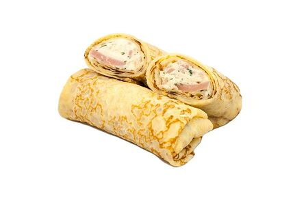 Блинчики с сыром и ветчиной