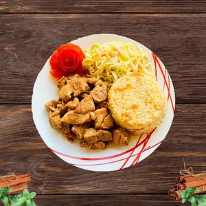 Поджарка с гарниром