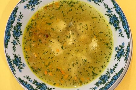 Домашний суп с индейкой и птитимом